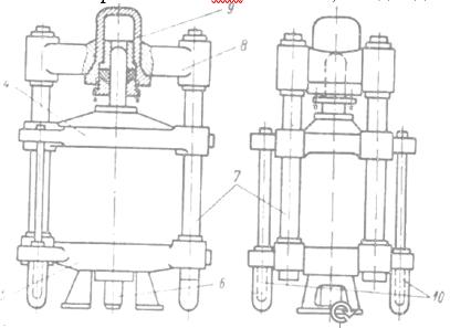 Схема установки пресса верхнего давления