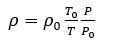  Плотность газа или пара при абсолютной температуре и давлении