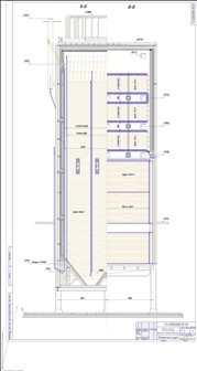 Котел Е-75-42-440 КТ продольный разрез Котел Е-75-42-440 КТ продольный разрез