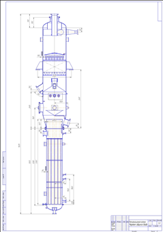 Общий вид рект колонны с теплообменником рециркуляции С-303, Е-302 
