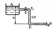 Условие задачи 4.22 Некрасова Б.Б гидравлика