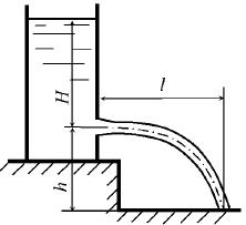 Жидкость вытекает из открытого резервуара в атмосферу