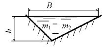 Определить расход воды в треугольном канале