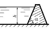 Определить силу и центр давления воды на стенку шириной b = 15 м