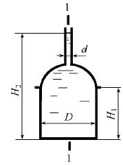 Цилиндрический резервуар (рис. 4.44) для хранения мазута диаметром D = 4,0 м 