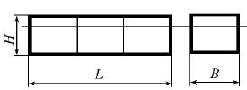 Прямоугольный понтон с размерами L = 6,0 м