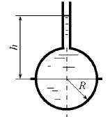Определить силу давления на верхнюю половину шара радиусом