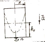 сосуд радиусом R = 0,3м заполнен первоначально до уровня h0 = 0,8м
