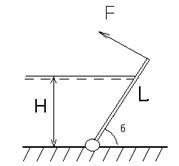 Прямоугольный однородный затвор с размерами L = 1,7м на b = 2,9м и массой