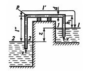 Сифон длиной l = 11 + l2 = 25ми диаметром d = 0,4 м