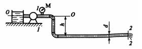 Определить показание манометра pматм, если расход воды, проходящей по трубопроводу