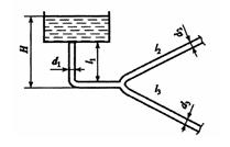 Определить расход воды, проходящей по сложному трубопроводу