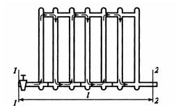 Расход горячей воды температурой 95°С в радиаторе водяного отопления