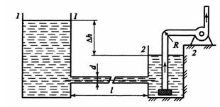 Насос с подачей Q = 0,01 м3/с забирает воду из колодца, сообщающегося