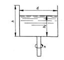 Цилиндрический сосуд диаметром d = 0,9м и высотой h = 1,5м наполнен жидкостью на глубину 