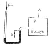 Определить абсолютное давление Р а сосуде А, если h = 500мм. рт ст, ррт = 13600 кг/м3