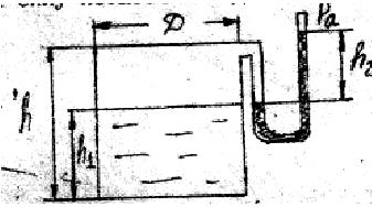 Закрытый цилиндрический сосуд диаметром D = 4 м, высотой h = 6 м, заполнен этанолом с температурой 20°С,