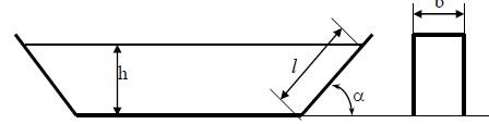 Определить силу избыточного давления воды на боковую наклонную стенку открытой емкости