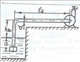 Определить допустимое наибольшее расстояние l, от колодца до центробежного насоса, перекачивающего иолу температурой t, если высота всасывания равна hвс , погружение прием¬ного титана под уровень воды в колодце а=1 м, диаметр всасывающий трубы d. Насос обеспечивает при чис