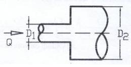 Определить потери напора при внезапном расширении стальной трубы диаметром до расширения