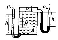 Определить глубину воды Н в резервуаре А