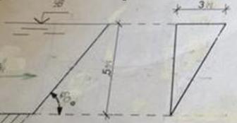 Найти силу гидростатического давления и точку ее приложения на треугольную стенку Н = 5м b = 3м.