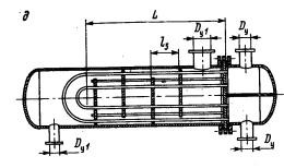 Теплообменник-подогреватель кожухотрубчатый типа У